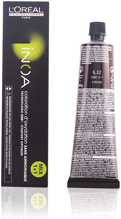 L'OREAL INOA Shade 6.32 Dark Golden Iridescent Blonde 60g, 60 g (Pack of 1)