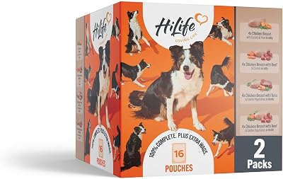 HiLife Adult Wet Dog Food Mixed Chicken Recipes in Broth & Jelly 32 x 150g