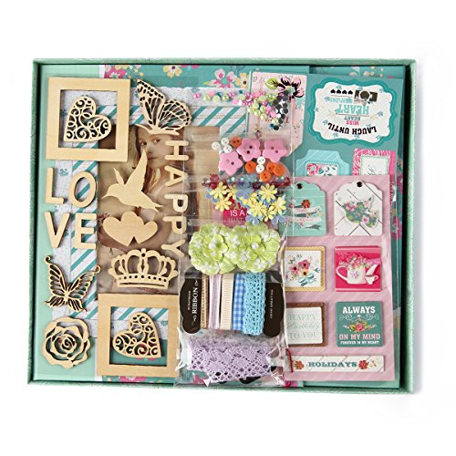 FaCraft Scrapbook Kit,Scrapbooking with Protecters Pockets for Pages (10.5