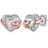 SCZKLAQ Dachshund/Corgi/Pug/Yorkie/Schnauzer Earrings 925 Sterling Silver Dog Earrings Puppy Dog Jewelry Gifts for Women Lovers