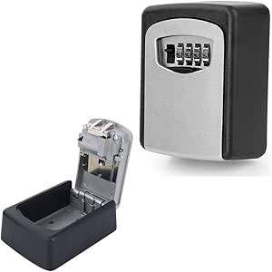 Caja para llaves, 4 dígitos, soporte de pared para llaves, caja de