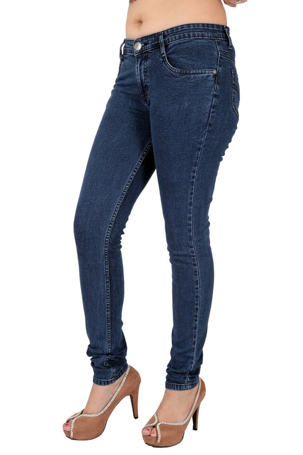 obeo women's slim fit stretchable denim