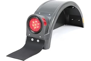 KUAFU Right Fender w/Bulb Compatible with Demco Kar Kaddy Trailer Replacement for 5737 Gray Plastic