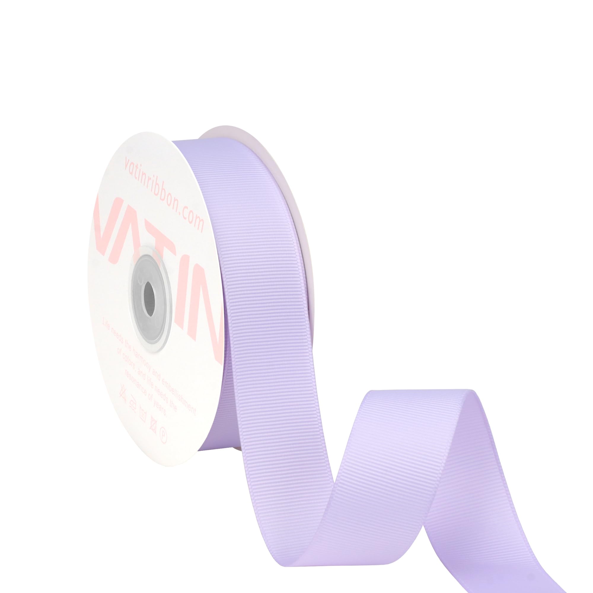 VATIN 25mm Grosgrain Ribbon, 45 Metre,23 Metre Each Roll Perfect for Wedding Decor, Wreath, Baby Shower,Gift Package Wrapping and Other Projects Lavender