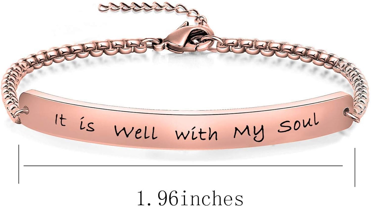 Amazon Com Kuiyai It Is Well With My Soul Bracelet Scripture