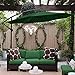 ABCCANOPY 10 FT Hanging Umbrella Cantilever Umbrella Offset Patio Umbrella Outdoor Market Umbrella Easy Open Lift 360 Degree Rotation (Forest Green-1)
