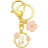 DONWOIE Bunny Keychain -Cute Key Chains for Women Bag Charms,Rabbit Keychins Gift for Wemen Friands Girls Teens