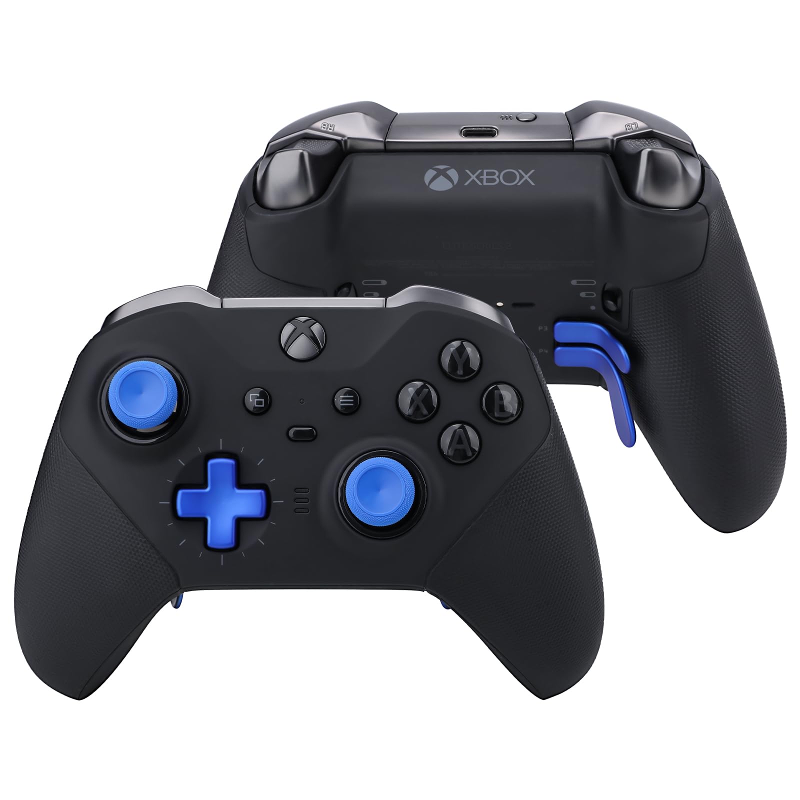 Elite Series 2 Controller Accessories, 13 in 1 Metal Thumbsticks for Xbox One Elite Series 2, Gaming Accessory Replacement Parts Compatible with Xbox Elite Wireless Controller Series 2 Core(Blue)