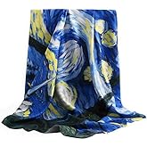 100% Mulberry Silk Scarf-Printed or Solid Color 35” Square Large Silk Hair Head Wrap Scarf With Gift Box Package