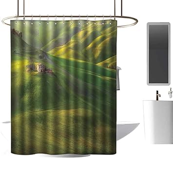 Amazon Com Coolteey Shower Curtains For Bathroom Stall Tuscan
