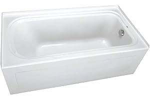 PROFLO PFS6042LSK Hillsboro 60" x 42" Three Wall Alcove Acrylic Soaking Tub with Left Drain and Overflow - White
