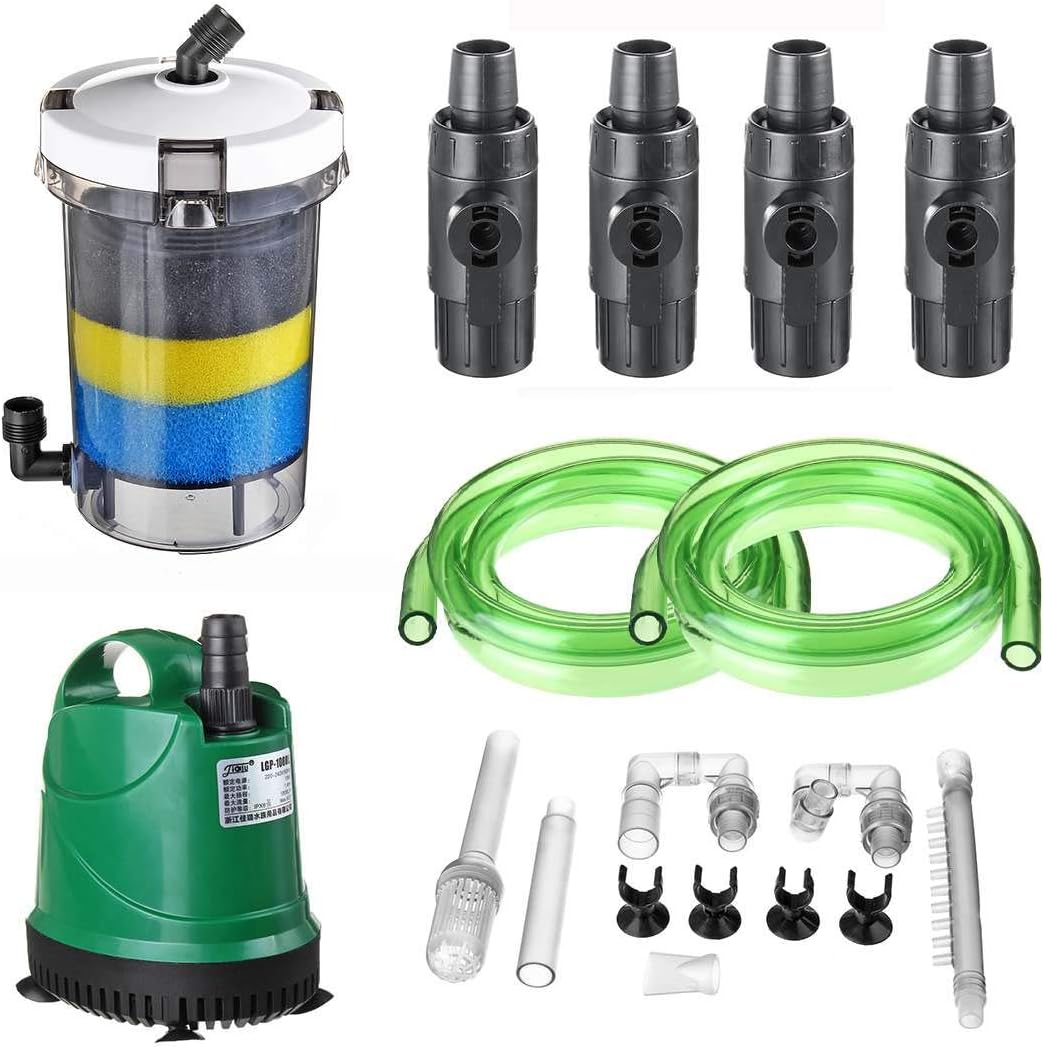 SHIJING Aquarium Filter Fish Tank Filter Ultra-quiet External Aquarium Filter Bucket Suction Pump LW-603 Aquarium Sponge Accessories