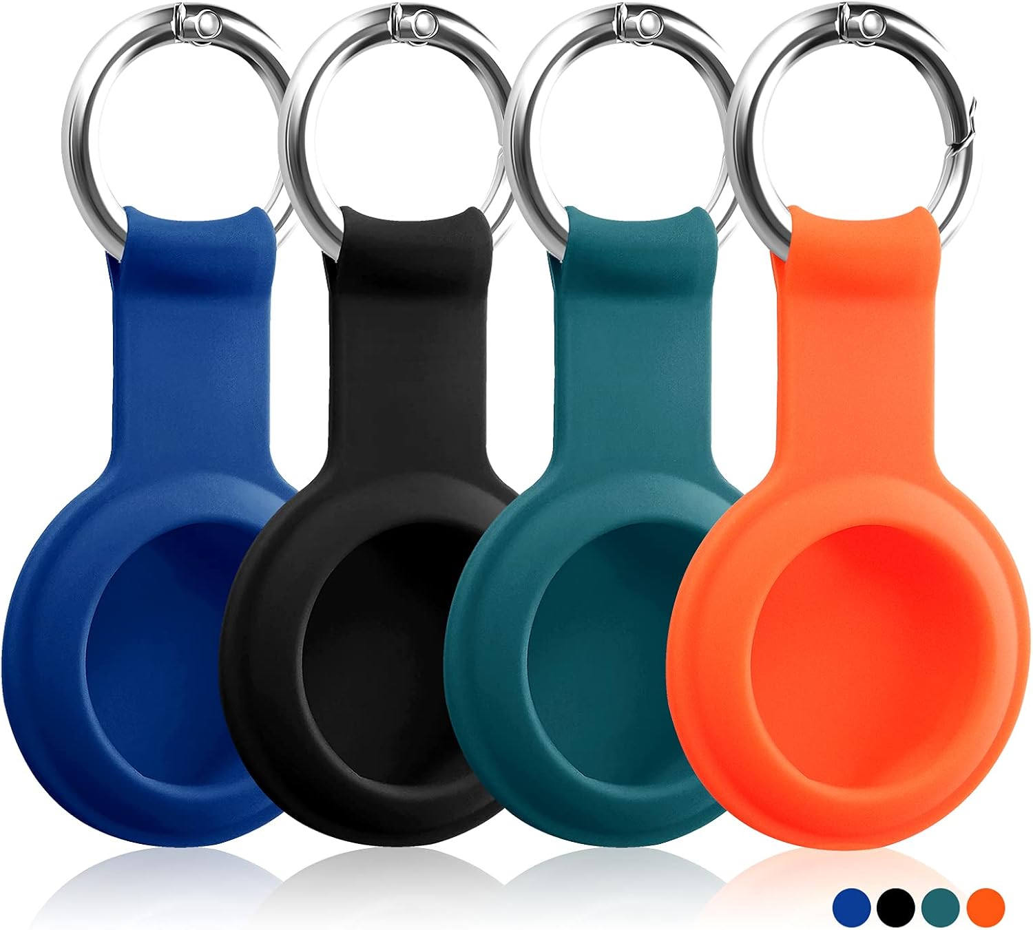 Airtag Keychain,4 Pack Apple AirTag Case,AirTag Finder Protective Case