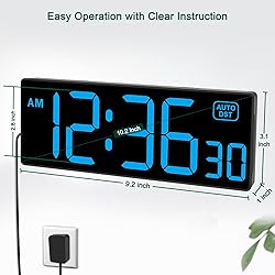 Soobest LED Wall Clock Digital Clock with
