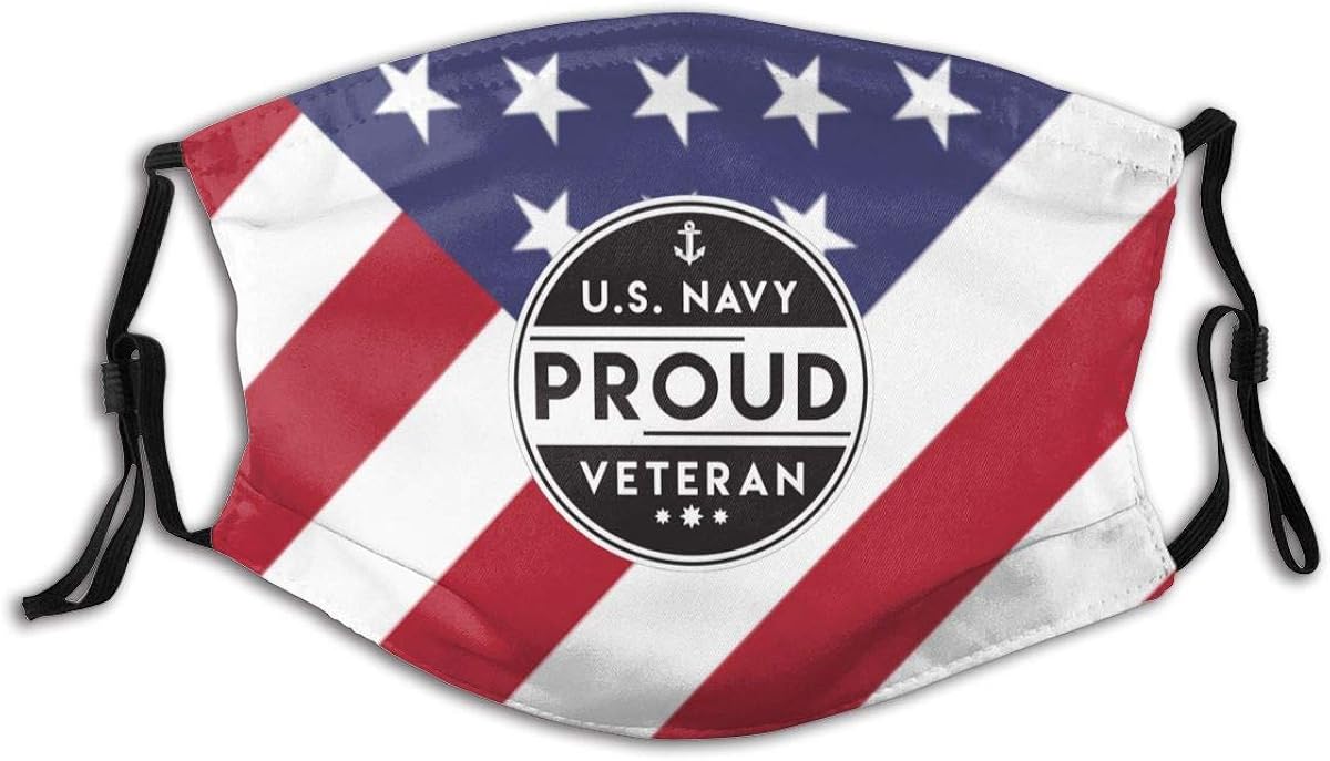 Unisex Face Mask Us NavyProud VeteranUnited States Navy Veteran Masks Outdoors AntiDust