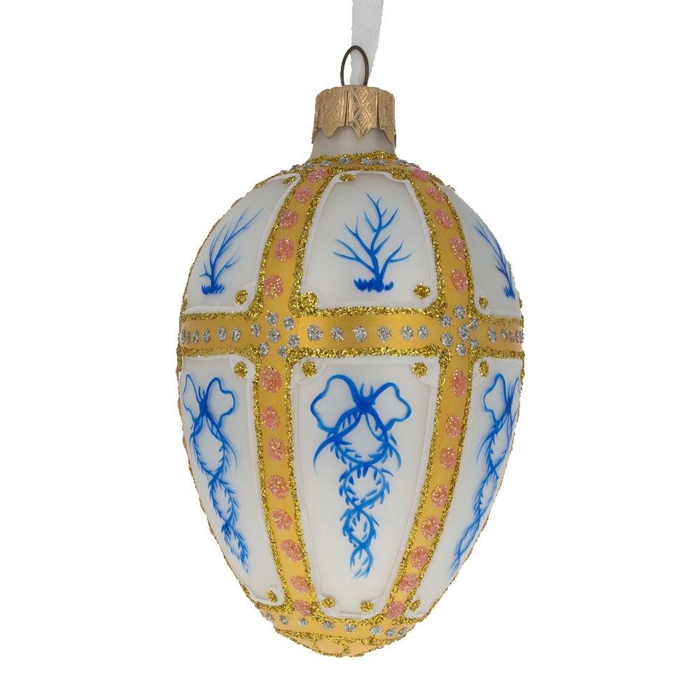 BestPysanky 1899 Kelch 12 Panel Royal Egg Glass Ornament
