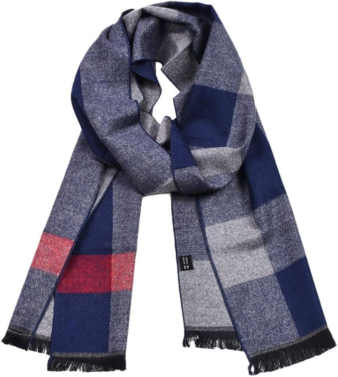 Amazon Hanaturu ハナツル ストール メンズ 大判 チェック ビジネスマフラー 通勤通学 秋冬 おしゃれ マフラー ユニセックス 暖かい 人気 クリスマス 新年 誕生日 プレゼント スカーフ カシミヤマフラー 耳カバー イヤーマフ 通販