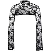 Instobig Goth Shrug Black Gothic Victorian Shrugs Crop Top For Women