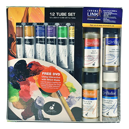 Chroma-Atelier-Interactive-Acrylic-Plein-Air-Set-12-Tube-Set-20ml-with-Mediums