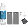 CLICK CLEAN Screen Cleaner Kits - 2 All-in-One Mist Cleaner with 4 oz Refill, 1 Microfiber Cloth(7.8 x 7.8in), 1 Mini Funnel, and 1 Sprayer - for All Phones, Laptop and Tablet Screens