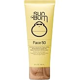 Sun Bum Original SPF 50 Sheer Sunscreen Face Lotion - Travel Size - 3 oz | Broad Spectrum Moisturizing Weightless Facial Sunscreen with Vitamin E, Fragrance Free, Hawaii 104 Act Compliant