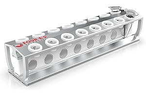 4E's USA Magnetic Bead Rack Separator for DNA - Aluminum Magnetic Separator for Purification of DNA, RNA Holds 16 (1.5 mL) Eppendorf Tubes, Microcentrifuge Tubes
