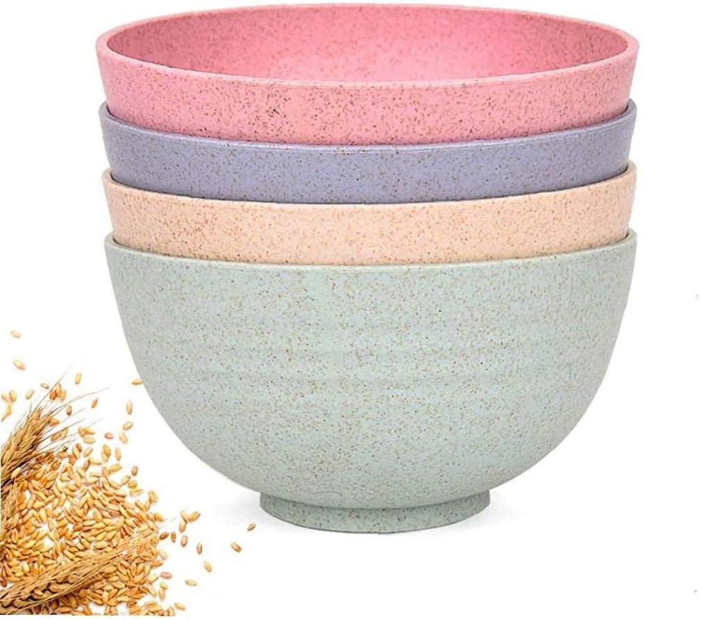 Up To 60 Discount Unbreakable Large Cereal Bowls 24oz Wheat Straw Degradable Bowl Set 4 Microwave Dishwasher Safe Eco Friendly Ideal Alternative To Melamine 4 Colours Household Tools High Quality
