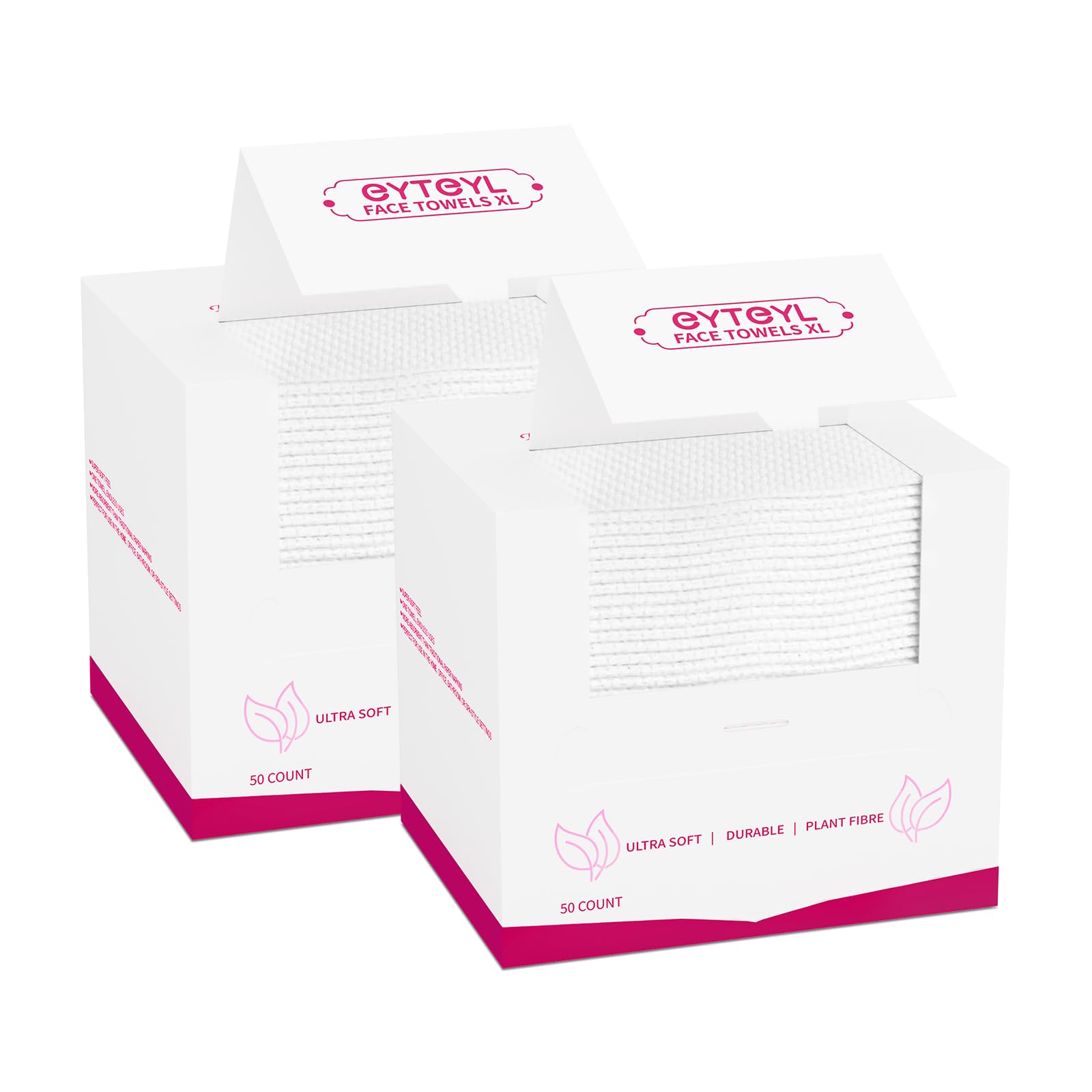 Disposable Face Towels XL100 Count, 25X30cm Face Towelettes Disposable, Facial Towel Compatible with Clean Skin, Makeup Remover Cloth and Facial Wash Dry Wipes (Pearl Pattern)