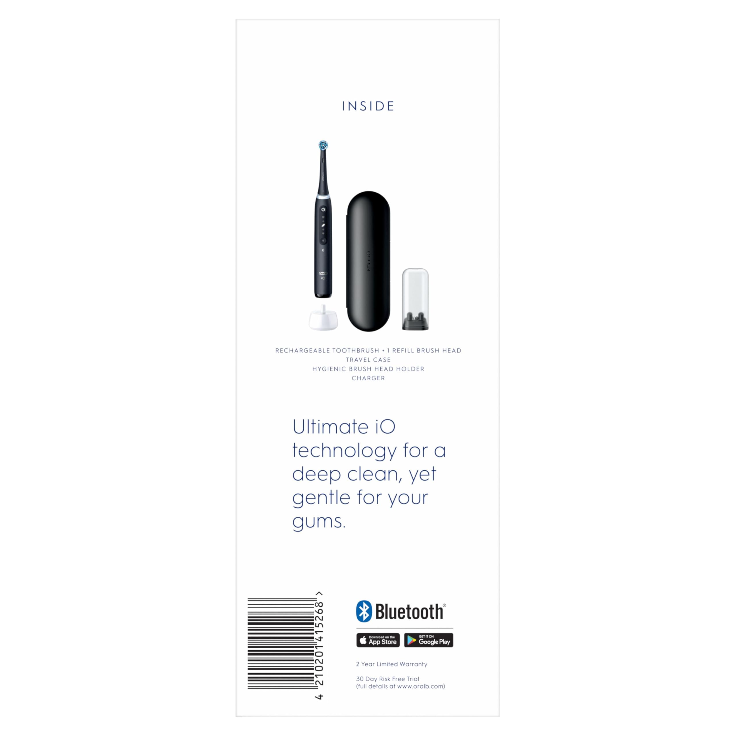 Oral-B iO5 Electric Toothbrushes For Adults, 1 Toothbrush Head & Travel Case, 5 Modes With Teeth Whitening, UK 2 Pin Plug, Black