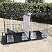 Mcage Combo: 4 Stack and Lock Double Breeding Bird Flight Cages with Removable Dividers and Rolling Stand (Black)thumb 1