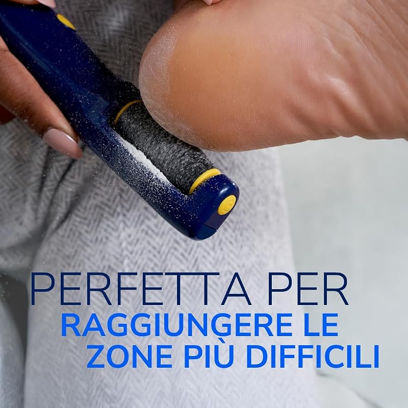 Dr. Scholl’s Lima Piedi Elettrica Rimuovi Calli - Pedicure Professionale, Rimuove Pelle Dura e Callosità, Piedi Lisci e Morbidi in Secondi, Delicata, da Viaggio, Batterie AAA Incluse