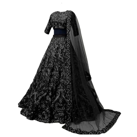 Black lehenga amazon Clearance
