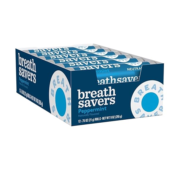 BREATHSAVERS PEPPERMINT ROLLED MINTS, 12 PER ROLL (PACK...