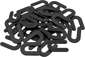 KEILEOHO Horseshoe Shims, 300 PCS Plastic Spacers - 1/4 Inch Thick, U-Shaped, Hardware Spacers for Leveling, Black