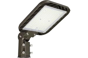 DEMILARE 150W Parking Lot Light Quick Installation 22500LM Led Street Lights Slip Fitter Mount with Dusk to Dawn Photocell 100-277V 5000K Pole Light Waterproof Commercial Area Lighting for Gym, Yard