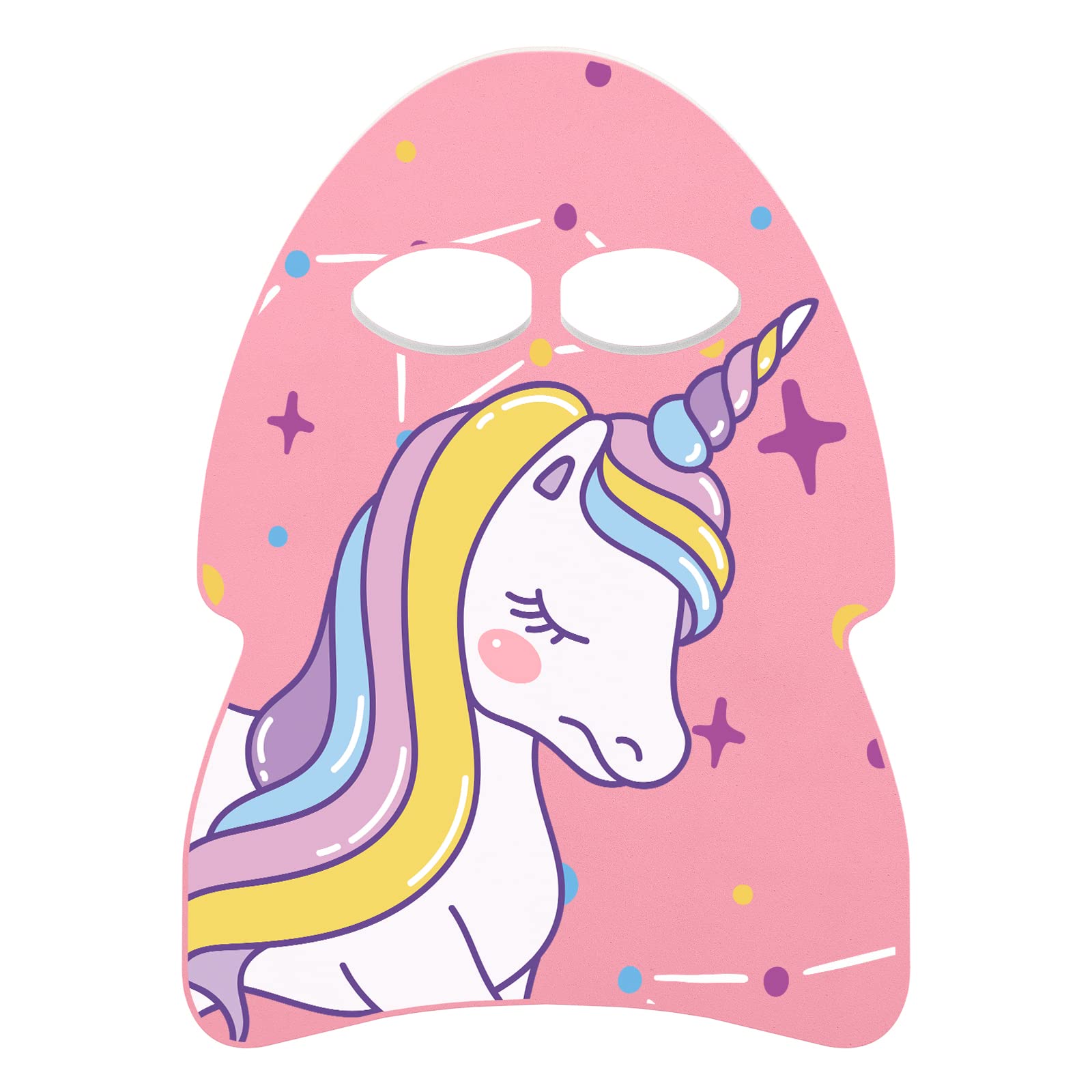 MoKo Swimming Kickboard for Kids, Cartoon Jellyfish-shape Swimming Training Aid Pool Exercise Equipment, Kickboard for Swimming Training for Swimming Beginner, Pink & Unicorn