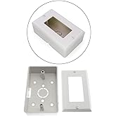 Maxmoral 1-Pack Surface Mounted Switch Socket Backbox with Single Gang Mount Panel