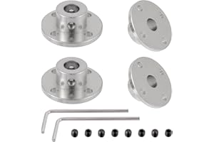 EPLZON 8mm Rigid Flange Coupling Connector, Rigid Guide Model Coupler Accessory, Rigid Shaft Axis Fittings with Electroplated and High Hardness Heat Treated for DIY RC Model Motors(4Pcs)