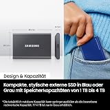 Samsung T7 Portable SSD 1 TB USB 3.2 Gen2 External Titanium Grey MU-PC1T0T/WW view 5