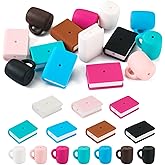 Cheriswelry 14pcs Cup Book Silicone Focal Beads for Keychain Making Lanyard Loose Spacer Large Beads DIY Necklace Bracelet Rubber Beads 20~27mm for Craft Earring Jewelry Making