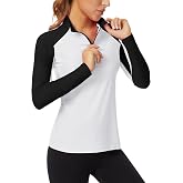 Soneven Women's Long Sleeve Golf Polo Shirts 1/4 Zip UPF 50+ Sun Protection Shirt Quick Dry Athletic Shirts