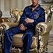 Amybria Men Silk Pajamas Set Blue 4 Sizes