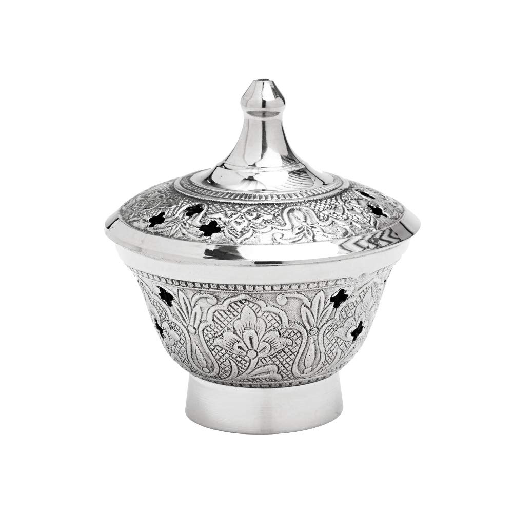 NKlaus Incense Bowl 10cm Incense Bowl for Incense Incense Blend antique Incense Accessories Brass Decoration Handmade 2842