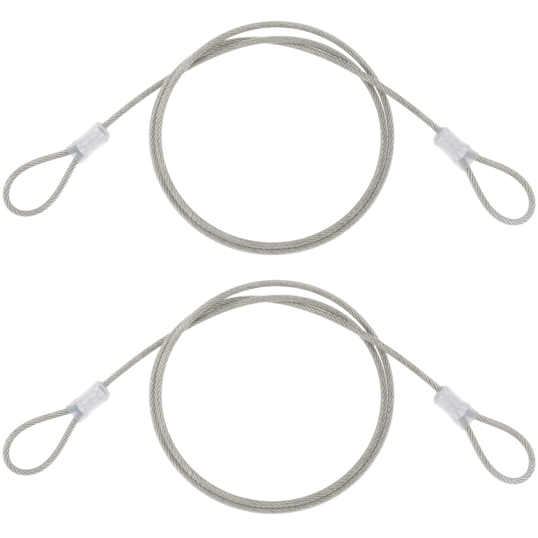 2 PCS Lock Cables for Bicycle, Double Loop Stainless Steel Tethers, Cycling Cable Locks