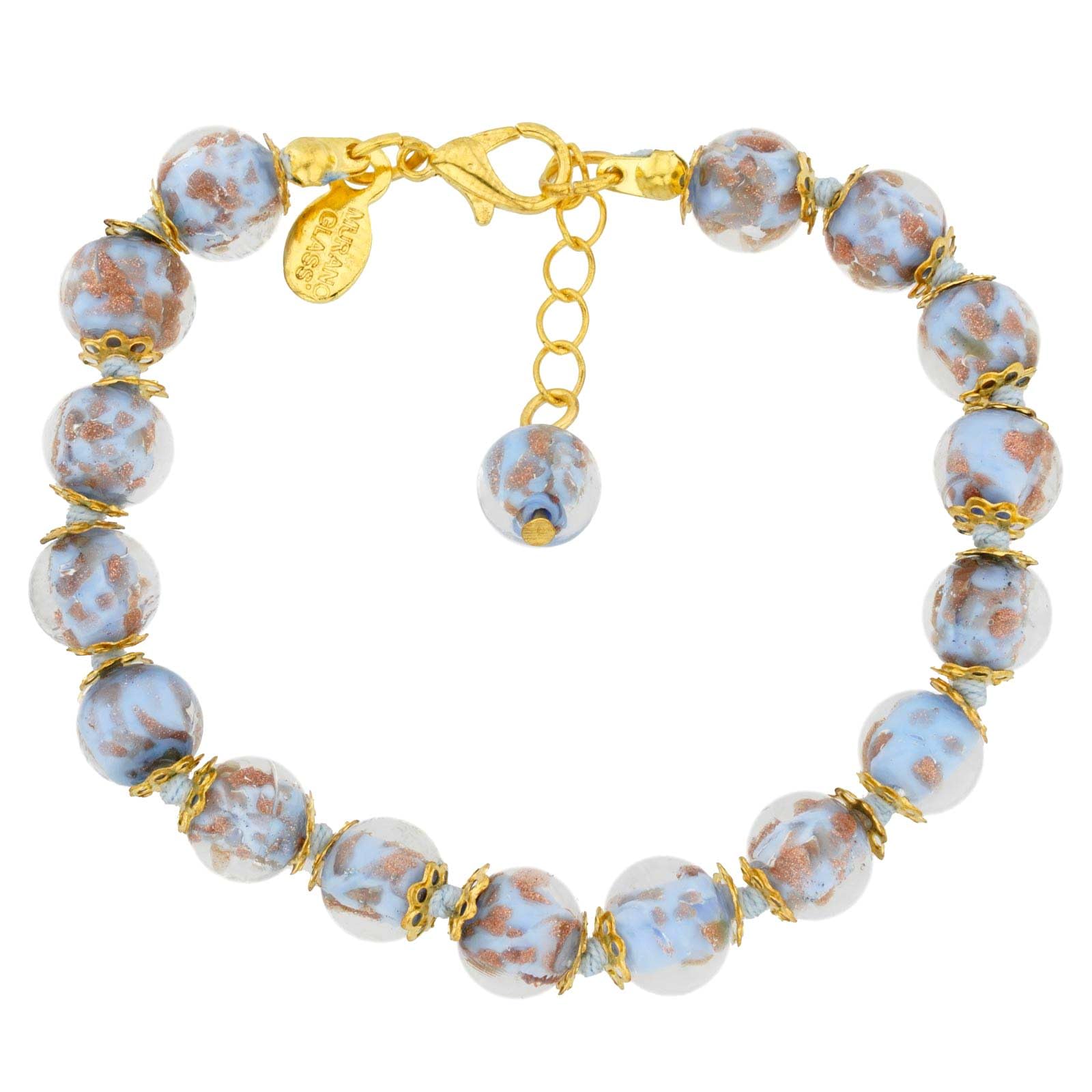 Glass Of Venice Murano Glass Sommerso Bracelet - Periwinkle