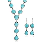 Rustic Couture's Western Necklace Earrings Jewelry Set for Women