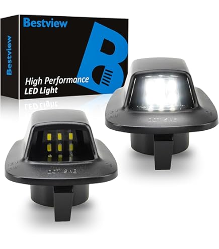 Bumper Plates License Plate Lights Lamp Lens Black Clips Housing