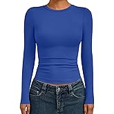 AUTOMET Womens Long Sleeve Shirts Basic Compression Going Out Crop Tops Fall Fashion Y2K Clothes 2025