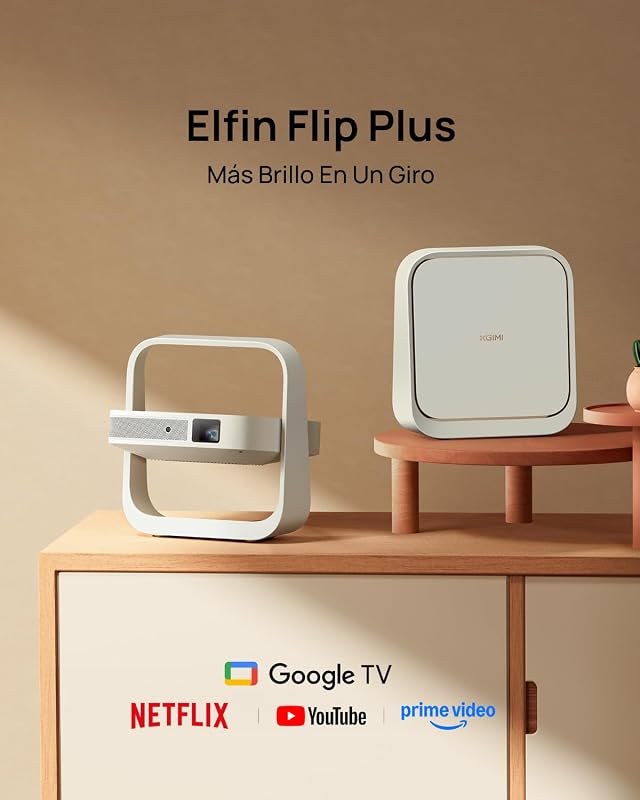 Elfin Flip Plus Proyector Portátil, 500 Lúmenes ISO, Rotación de 150°