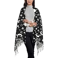Bagea-Ka Moon Space Planet Stars Galaxy Universe Pattern Scarf